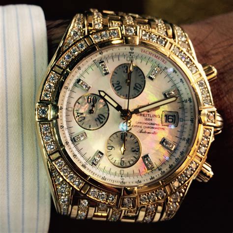 gold and diamond breitling|diamond Breitling watches for cheap.